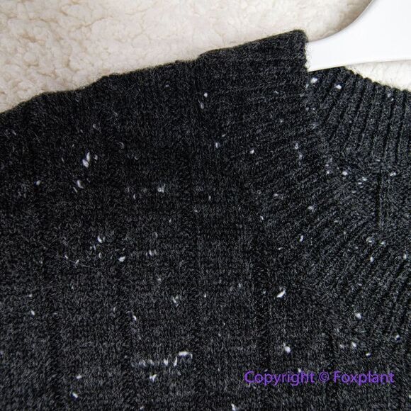 NEW Madewell Donegal dowden Henley Sweater in Coziest Yarn, black, plus size 3X - Picture 15 of 16